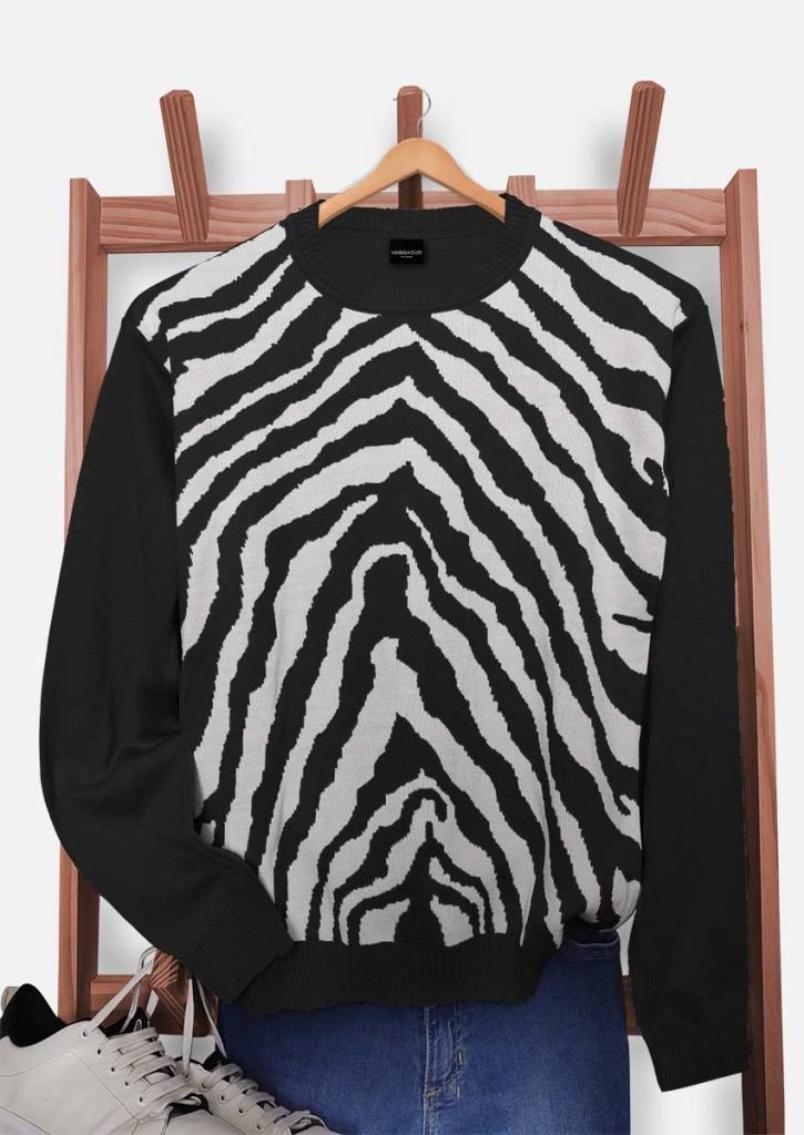 SWEATER JACQUARD NEGRO
