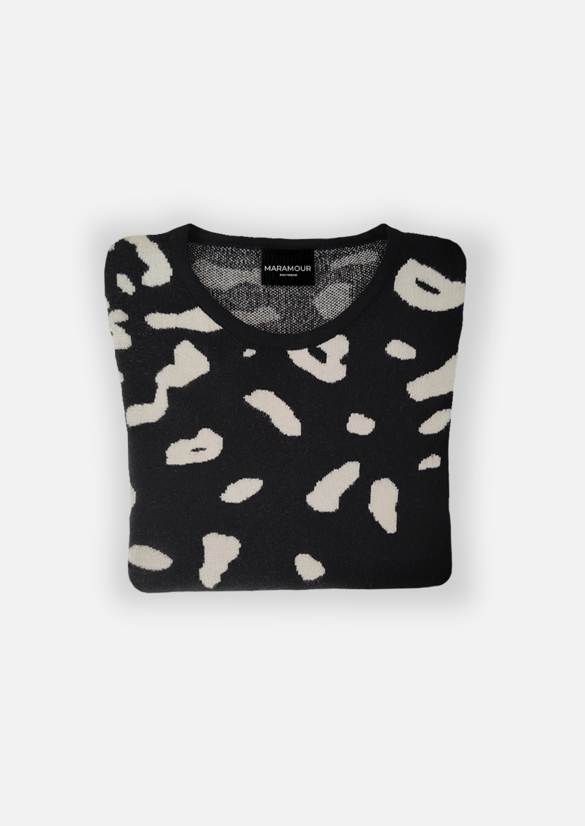Sweater animal print negro 5