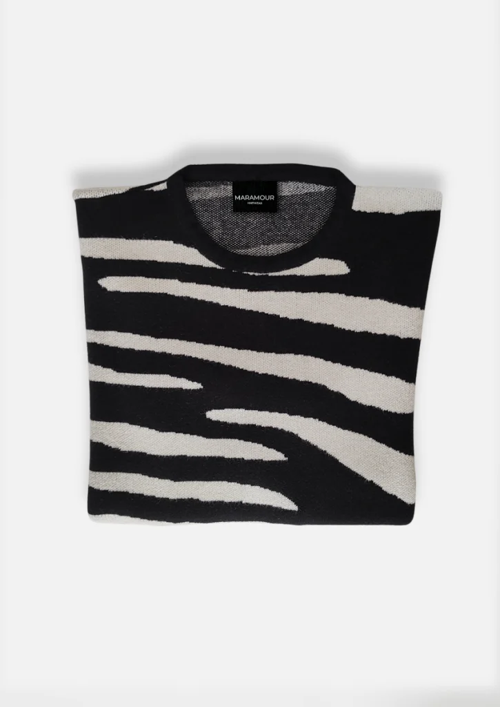 Sweater cebra negro y blanco 3