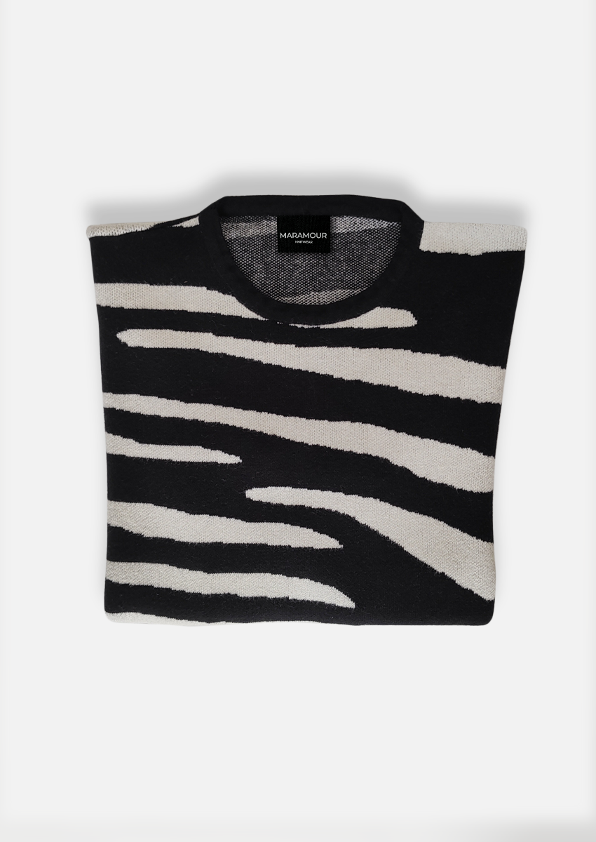 Sweater cebra negro y blanco 3
