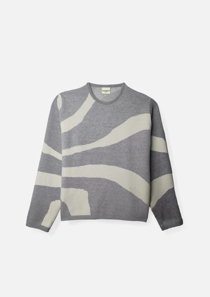 Sweater jackard manchas gris
