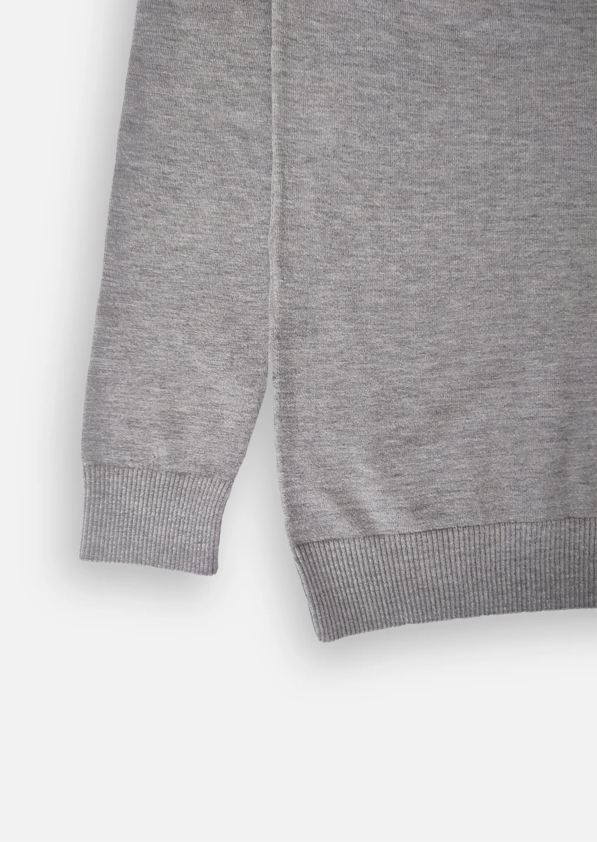 Sweater ojales - Gris - Manga - Version web v2 Sweater de mujer con ojales gris
