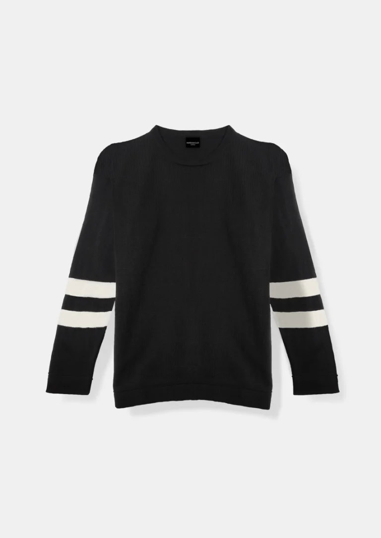 Sweater rayado en mangas
