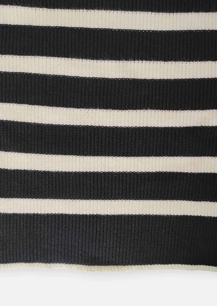 Sweater rayado perle negro 2
