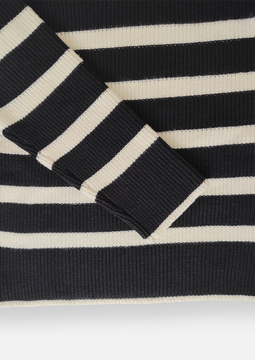 Sweater rayado perle negro 4