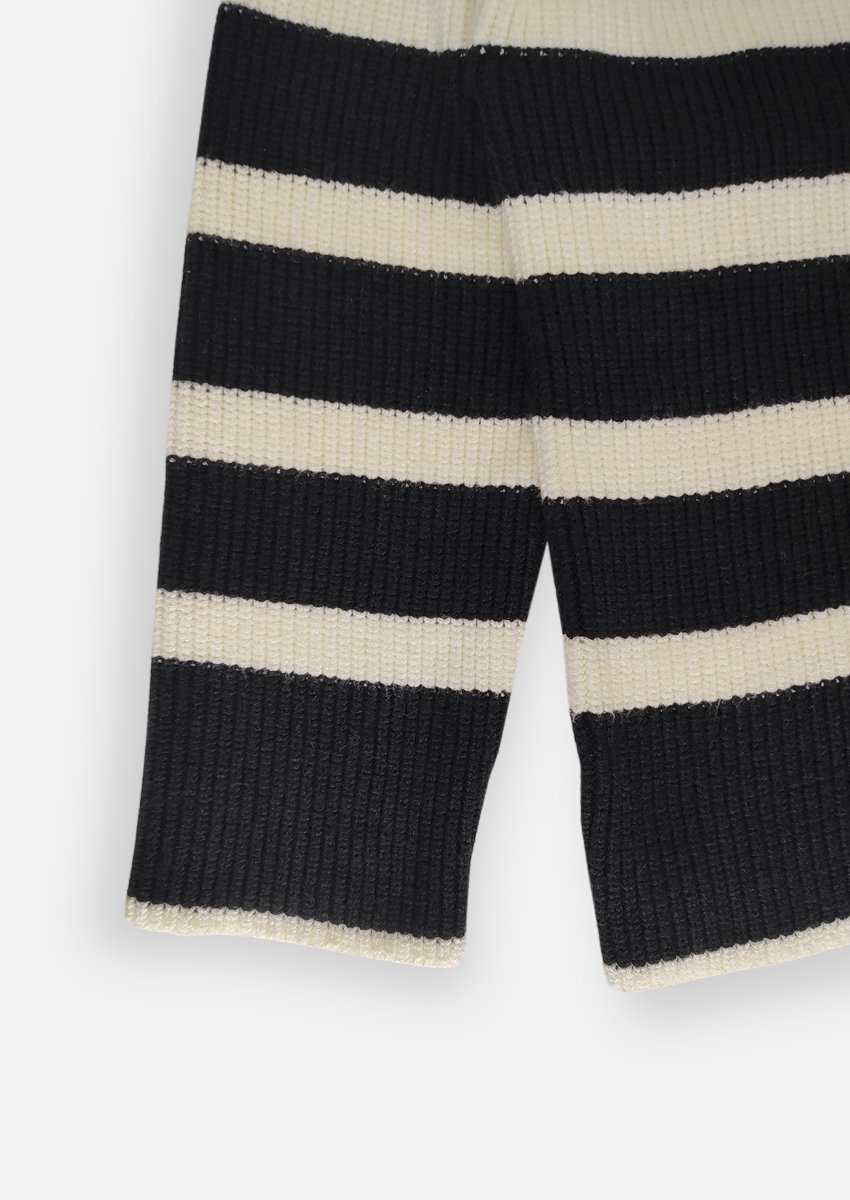 Sweater rayado perle negro 1