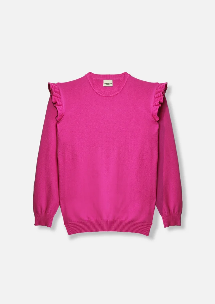Sweater volados sisa fucsia